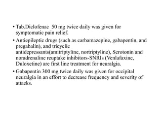 gabapentin dose occipital neuralgia