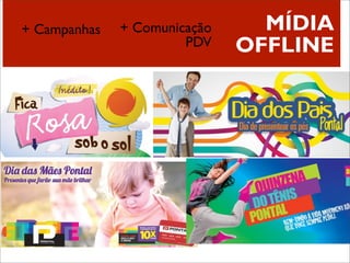 + + Campanhas + Comunicação
  ESTRATÉGIA:                   MÍDIA
                       PDV    OFFLINE
 