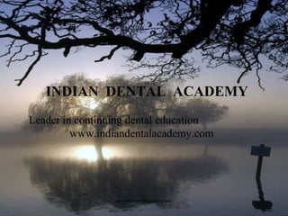 INDIAN DENTAL ACADEMY
Leader in continuing dental education
www.indiandentalacademy.com

www.indiandentalacademy.com

 