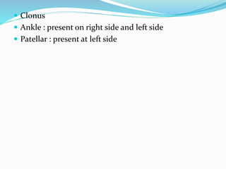 Left Clonus Case presentation TB spine | PPTX