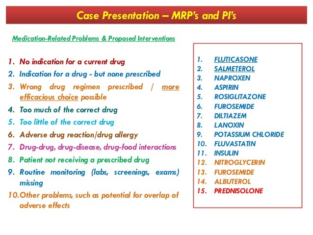 Patient case presentation example picture