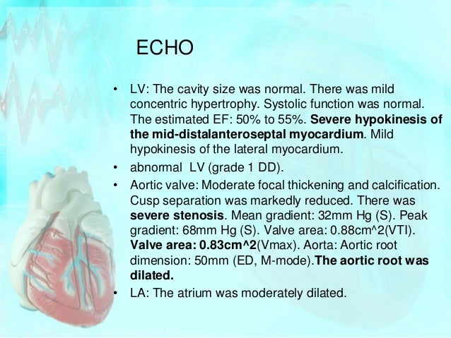 Aortic stenosis - case report