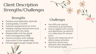 Case Presentation on a Client with Mental Health Challenges | PDF
