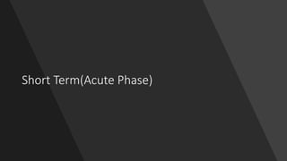 Short Term(Acute Phase)
 