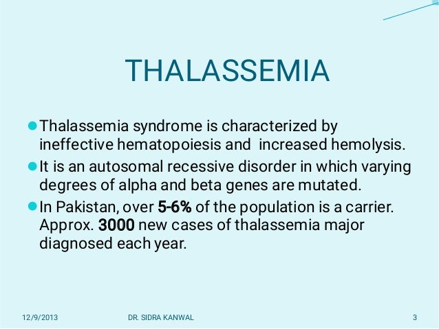 thalassemia case study slideshare