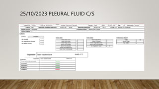 25/10/2023 PLEURAL FLUID C/S
 