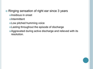 Photo inspiration: Ringing Sensations In Ears From Ear Drainage Reference: Case Presentation Csom Pptx