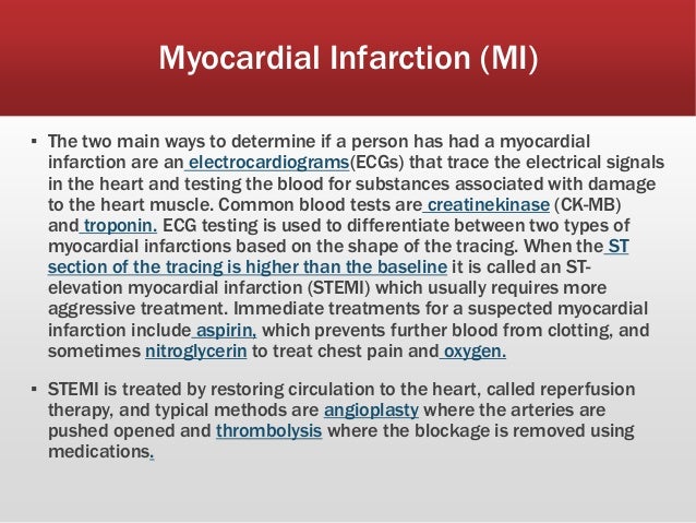 Case presentation myocardial infarction
