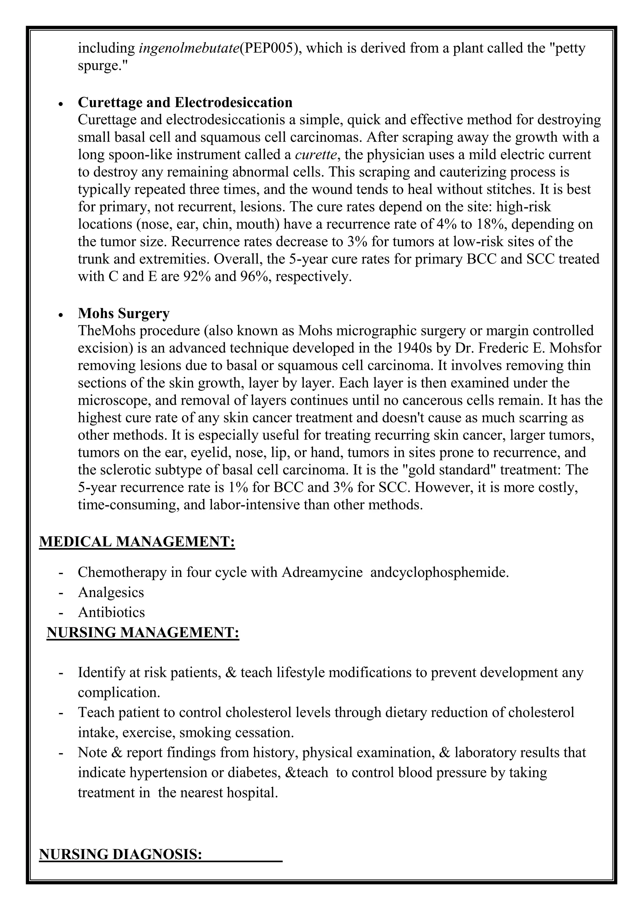 Case presentation of basal cell carcinoma of face no 4 | DOCX