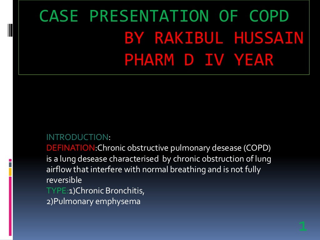 copd case presentation slideshare