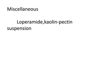 Miscellaneous
Loperamide,kaolin-pectin
suspension
 
