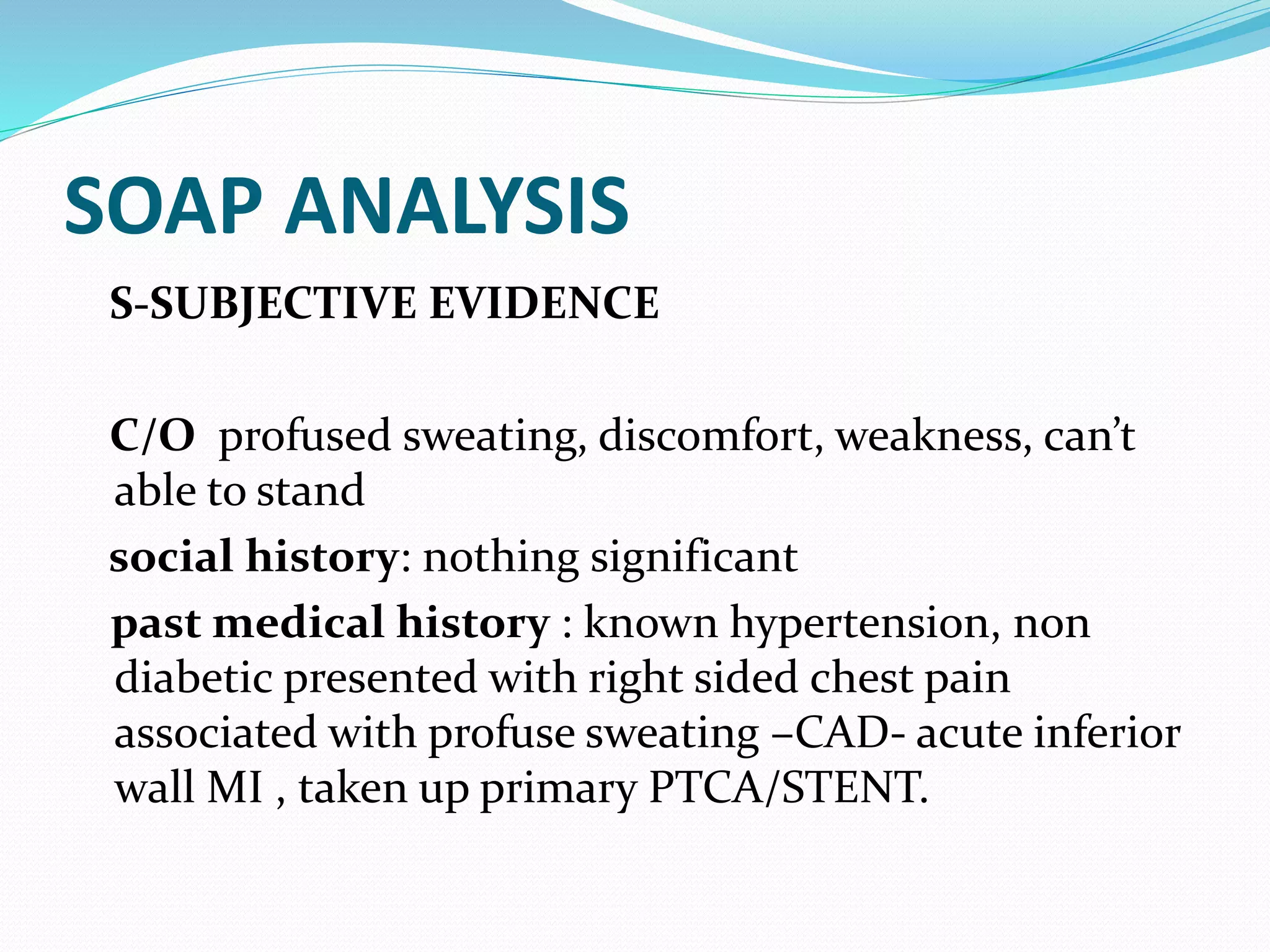 Case presentation on coronary artery disease (1) | PPTX
