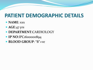 Case presentation on coronary artery disease (1) | PPTX