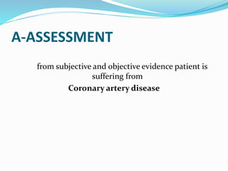 Case presentation on coronary artery disease (1) | PPTX