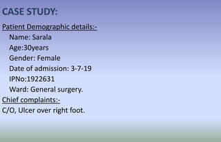 Case presentation on Diabetic foot ulcer | PPTX