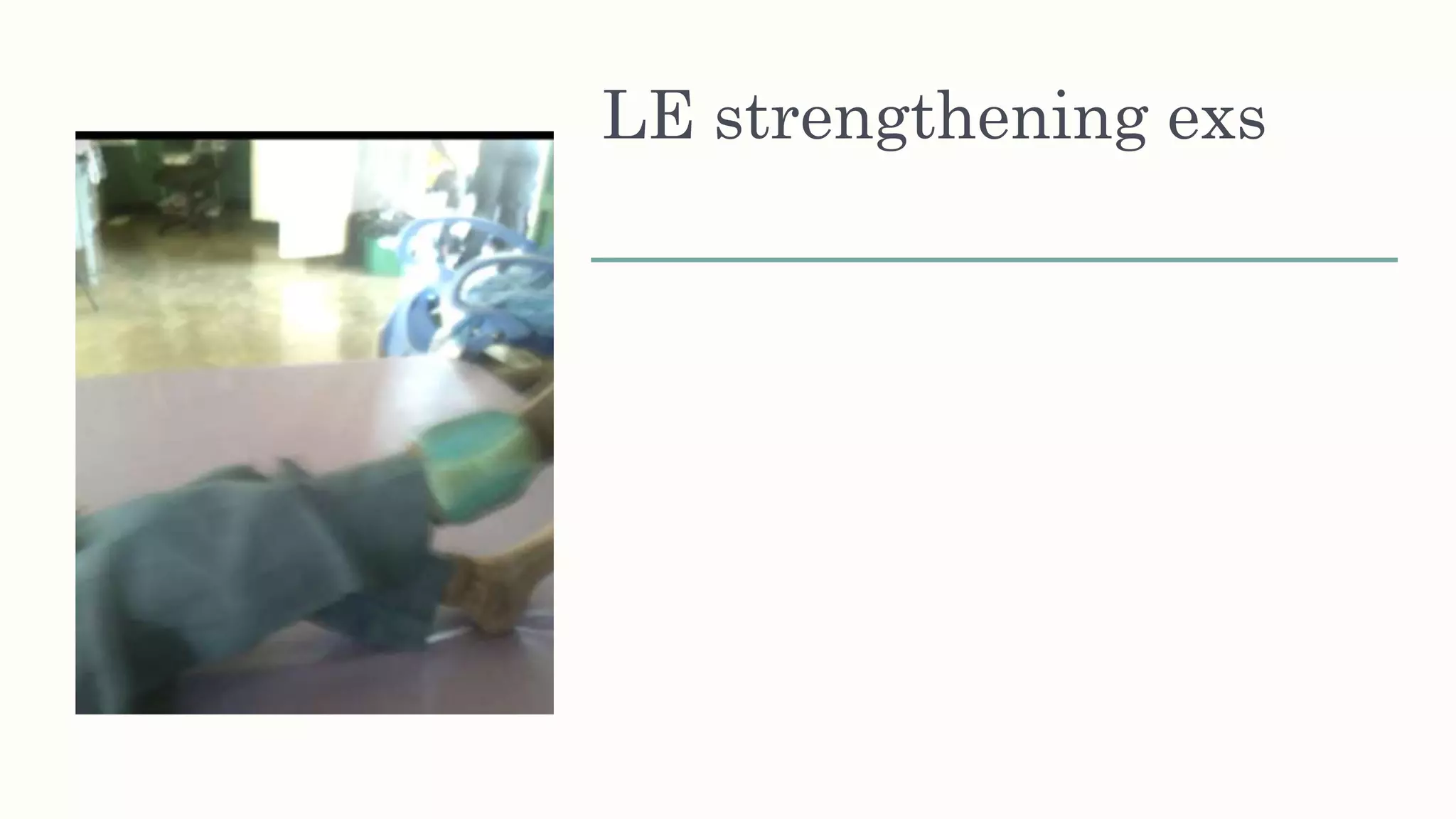 LE strengthening exs
 