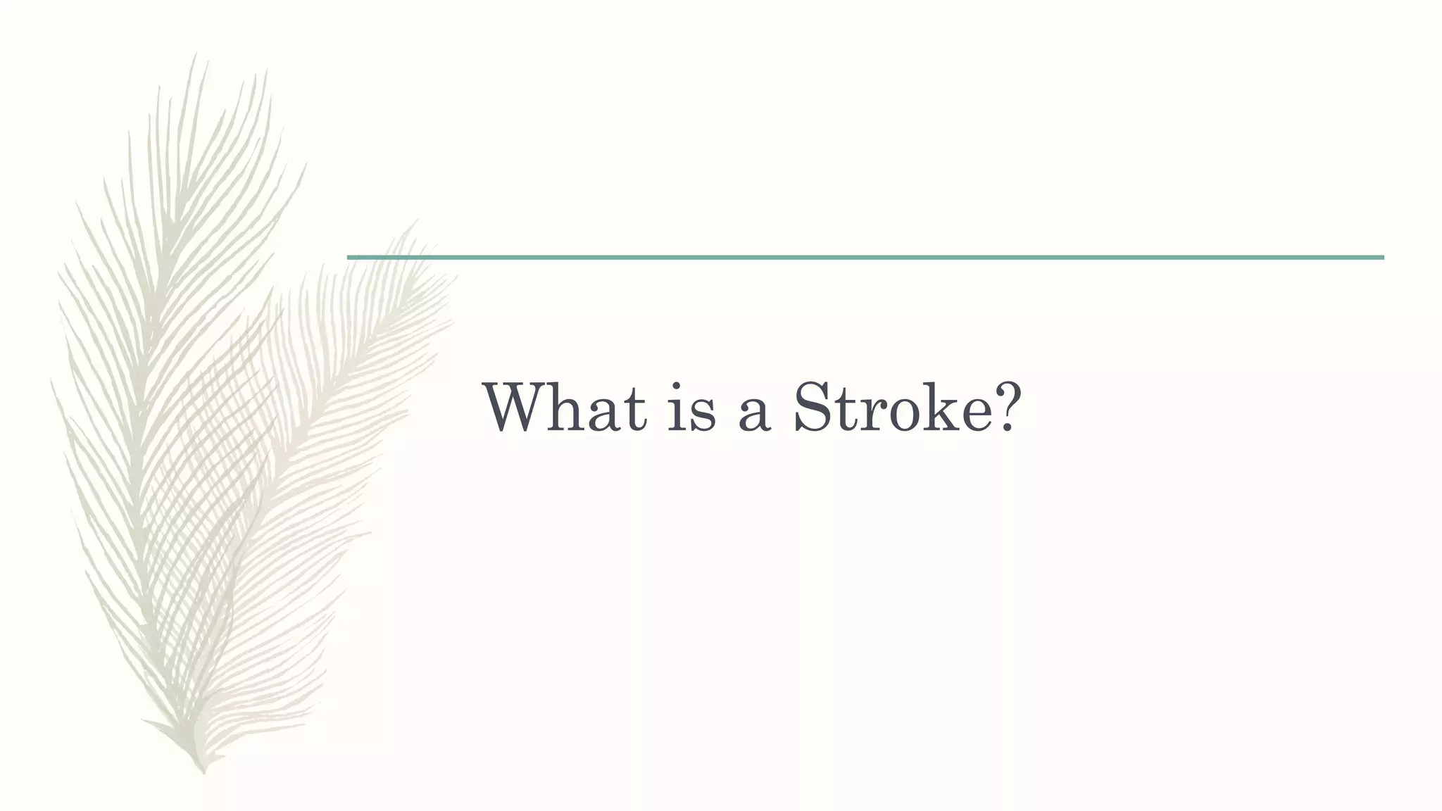 What is a Stroke?
 