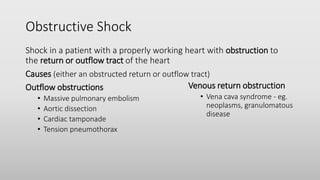 Obstructive Shock Heart Example Case presentation on Management of Shock.pptx