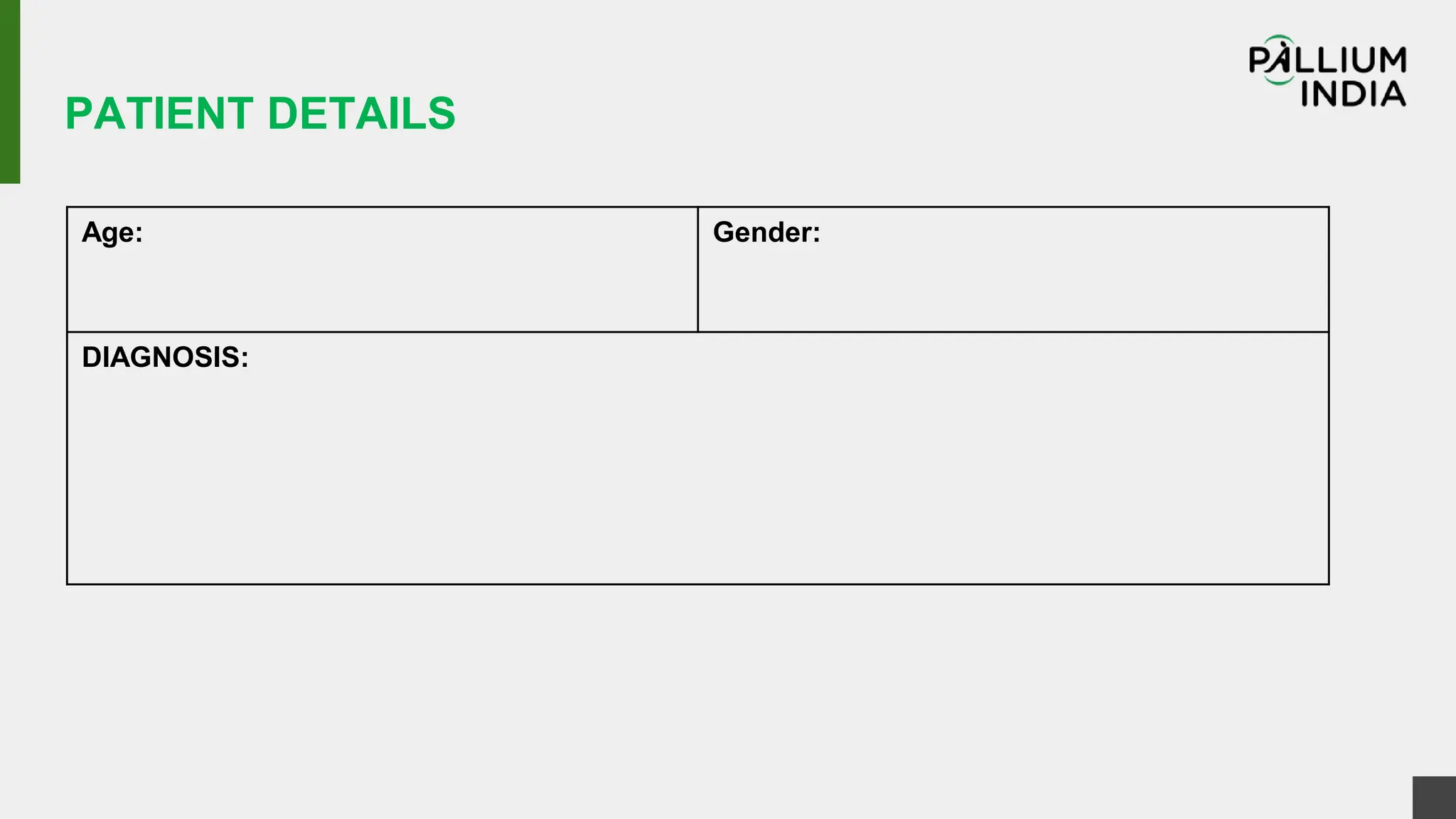 Case Presentation Template Palliative Cases Pptx