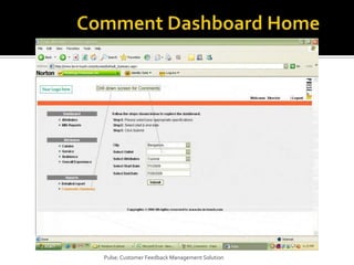 Comment Dashboard HomePulse: Customer Feedback Management Solution