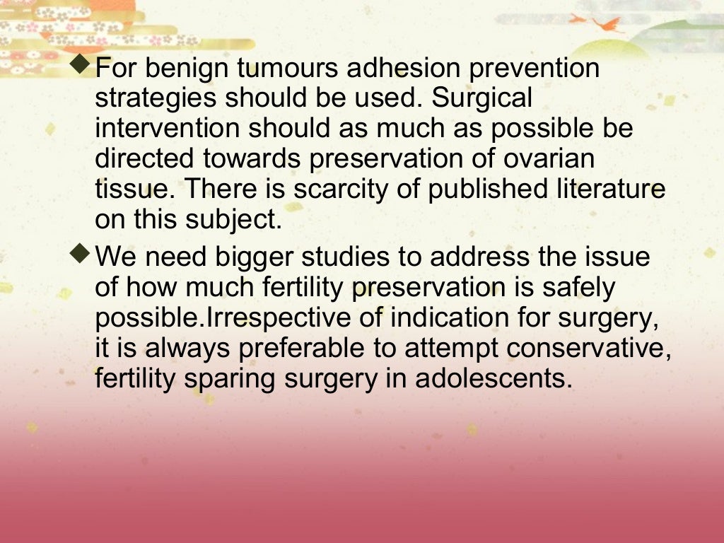 Ovarian cyst management picture