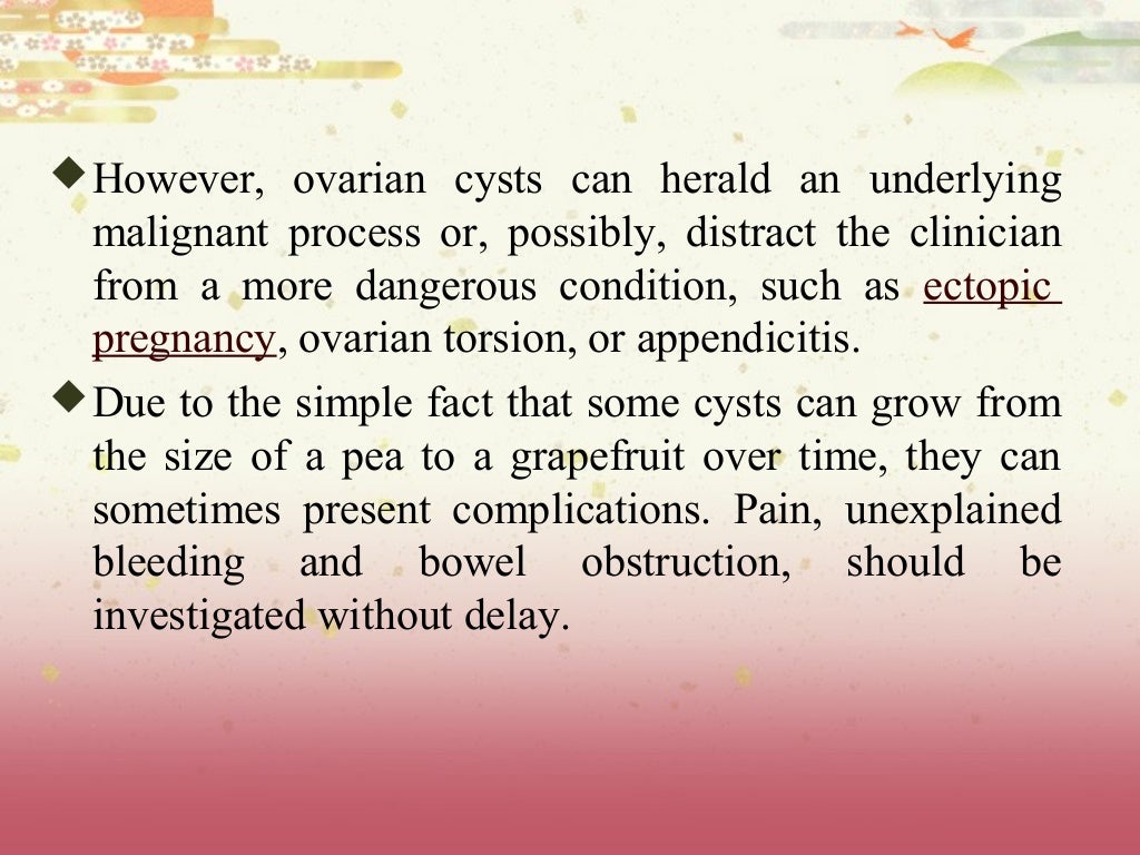 Ovarian cyst case study slideshare picture