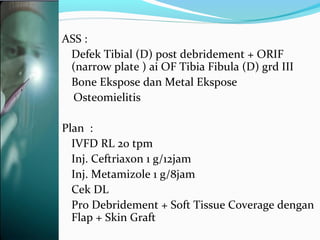 Case Report Tibial Defect Post ORIF | PPT
