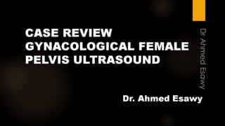 Case review gynacological female pelvis ultrasound