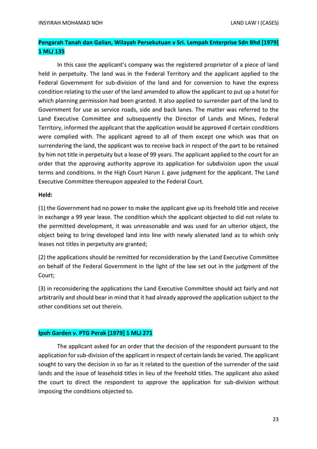 LAND LAW CASES PDF