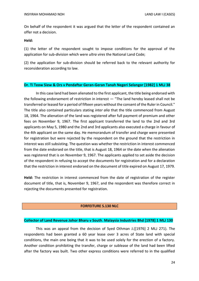LAND LAW CASES PDF