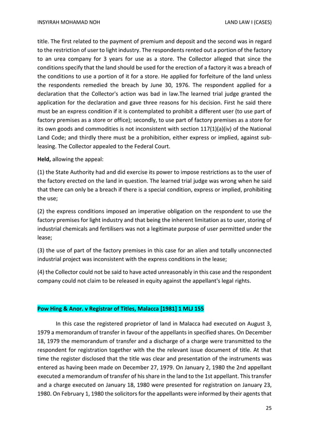 LAND LAW CASES PDF