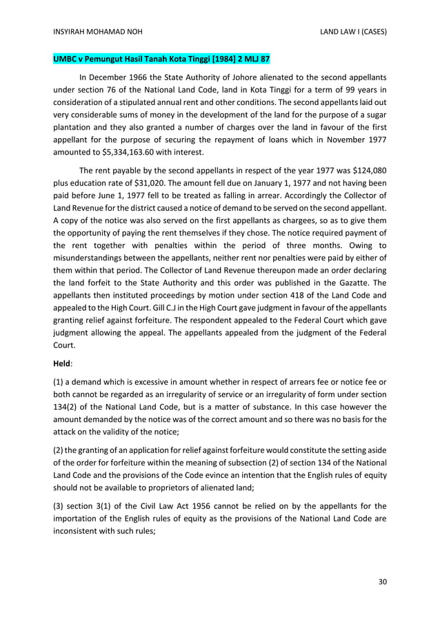 LAND LAW CASES PDF