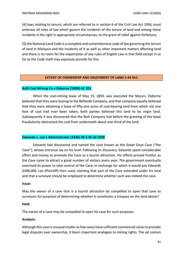 LAND LAW CASES PDF