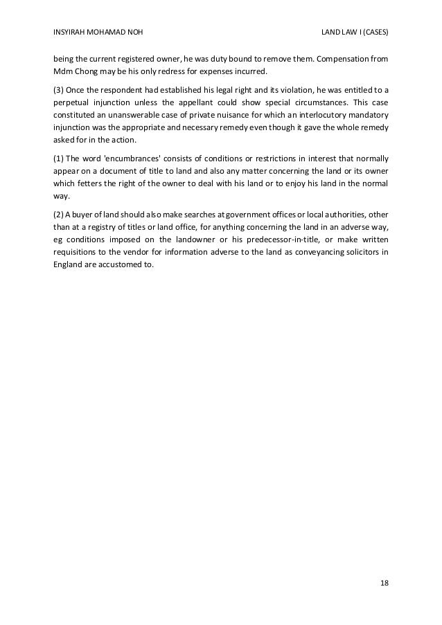 Land Law Cases