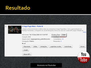 Acessos no Youtube
 