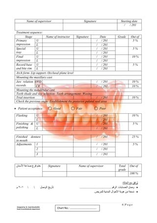 Case sheet complete denture azad almuthaffer | PDF