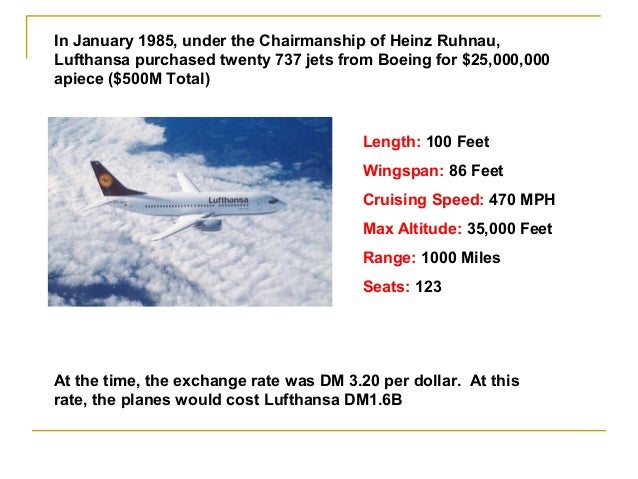 lufthansa heinz ruhnau fired case Case study analysis: lufthansa: to hedge or not to hedge under the chairmanship of heinz ruhnau, a price of us$500 million was negotiated the agreed price was payable in united states dollars (usd) upon delivery of the aircraft in one years time, on january 1986 since lufthansa’s operating lufthansa case by pritam basu, meena, saranya cargado por pritam basu group_1_geeli cargado por. lufthansa heinz ruhnau fired case Case study analysis: lufthansa: to hedge or not to hedge under the chairmanship of heinz ruhnau, a price of us$500 million was negotiated the agreed price was payable in united states dollars (usd) upon delivery of the aircraft in one years time, on january 1986 since lufthansa’s operating lufthansa case by pritam basu, meena, saranya cargado por pritam basu group_1_geeli cargado por.