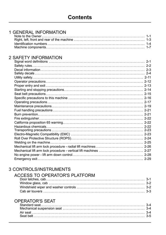 Case sr200 skid steer loader operation manual