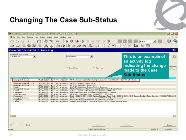 Case Status, Case Sub Status, Milestone Webcast Slides