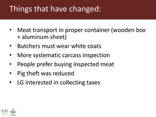 Value chain business models: The case of two centralized slaughter slabs established in Kamuli District