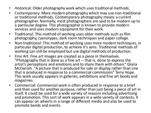 research paper about photographer