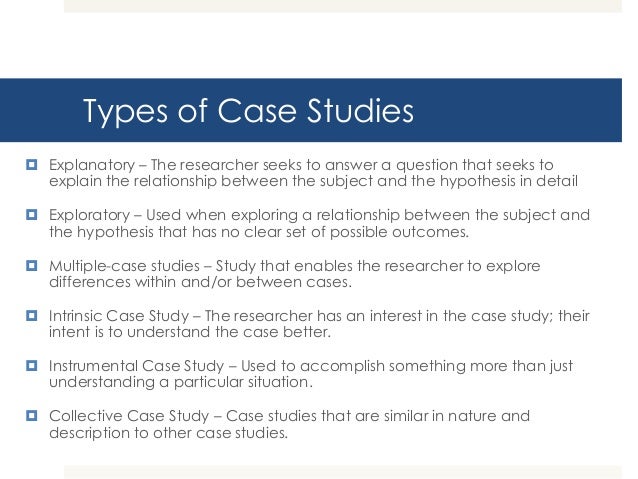 different types of case studies