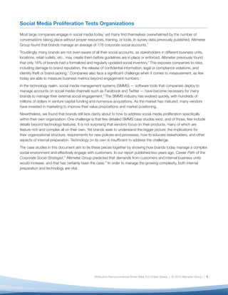 Social Media Proliferation Tests Organizations
                                                      i
Most large companie...