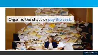 Organize the chaos or pay the cost..
 