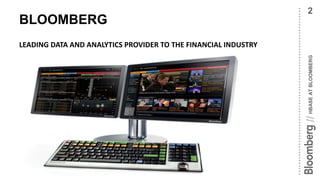 HBASEATBLOOMBERG//
BLOOMBERG
LEADING DATA AND ANALYTICS PROVIDER TO THE FINANCIAL INDUSTRY
2
 