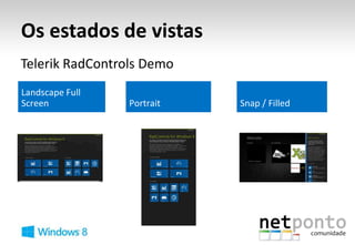 Os estados de vistas
Telerik RadControls Demo
 