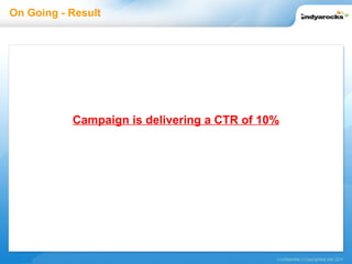 On Going - Result Campaign is delivering a CTR of 10% 
