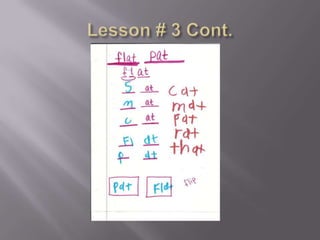 Lesson # 3 Cont. 