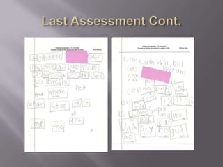 Last Assessment Cont. 