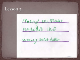 Cole’s writing is scrunched together.